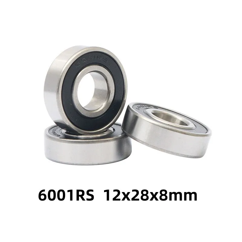 

2pcs 6001RS Motor Grade Cover Sealed Deep Groove Ball Miniature Bearing 6001-RS 12*28*8mm 12x28x8 52100 Chrome Steel