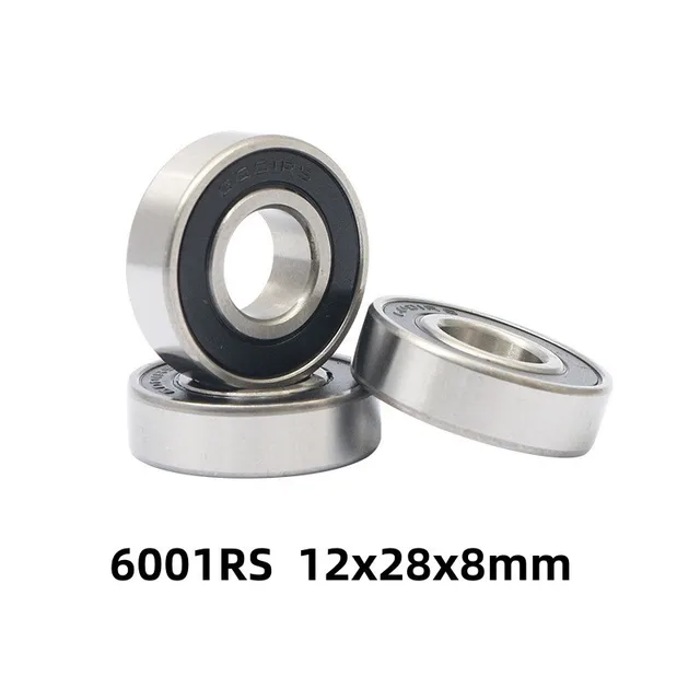 2 szt. 6001RS pokrywa silnika uszczelnione łożysko kulkowe zwykłe miniaturowe 6001-RS 12*28*8mm 12x28x8 52100 stal chromowana