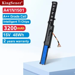 KingSener-bateria do portátil para ASUS, A41N1501, GL752JW, GL752, GL752VL, GL752VW, N552, N552V, N552VW, N752, N752V, N752VW, N752VX, A41LK9H