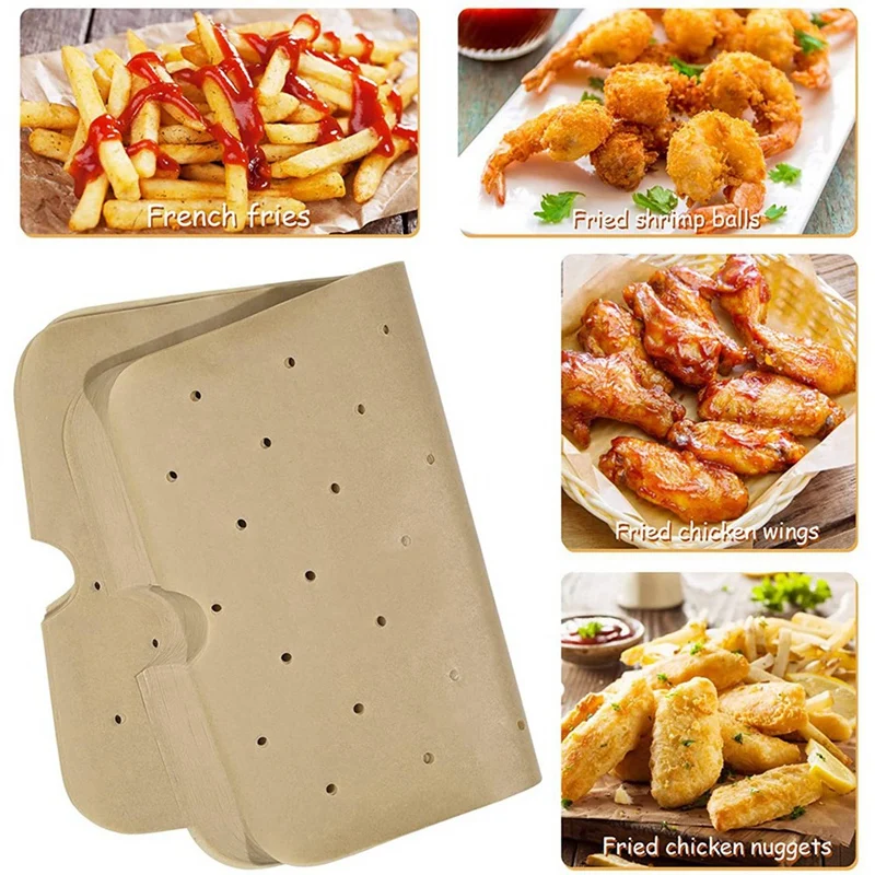 400Pcs Air Fryer Paper Air Hole Air Fryer Parchment Paper Liners For Ninja Foodi Smart FG551 Air Fryer Accessories