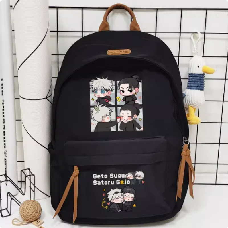 Satoru Gojo Geto Suguru Jujutsu Kaisen  Cartoon Bag Women Man Fashion Leisure Teenagers Student Backpack Handbag B1840