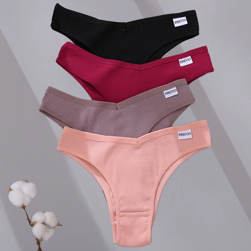 3Pcs/Set Women Brazil Panties Cotton Low Waist Briefs Female Soft Underwear Ladies 8 Solid Color Girls M-XL Intimates Lingerie