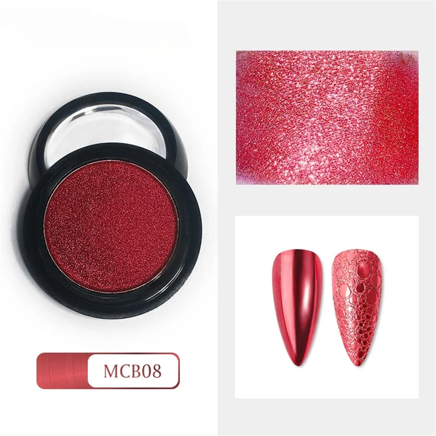 1 قطعة مسحوق أظافر كروم مرآة فلاش مرآة سحرية مسحوق مسمار الفن تلميع هلام الفن مسحوق مسمار الفن خلق لتقوم بها بنفسك 7 ألوان #4