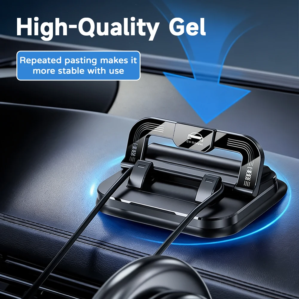 Universal Dashboard Car Phone Mount 360 Degree Rotation Phone Stand Mobile Phone Holder With Number Plate Temporary Parking Card - view 5