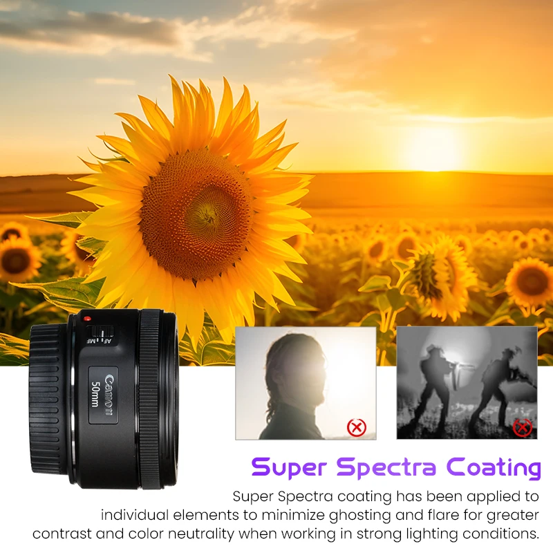 عدسة Canon EF 50mm f/1.8 STM 50mm عدسة كانون f1.8 فتحة عدسة إطار كامل #6