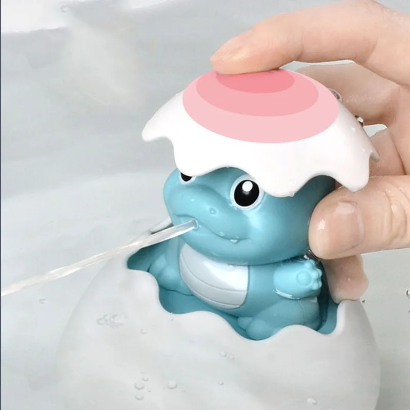 Baby Bath Toys Cartoon Children's Penguin dinosaur Egg Water Spray Sprinkler Bathroom Shower Floating Squirt Egg Toys For Kids