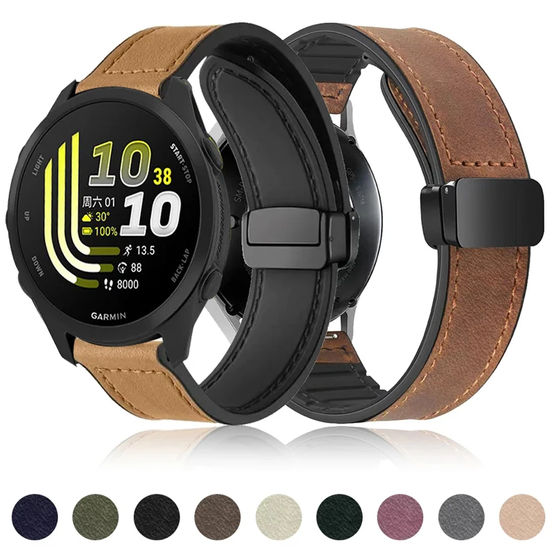 Soft Leather Strap for Garmin Forerunner 170 70 20mm 22mm Men Women Wristband for Forerunner 170 Band Accessories