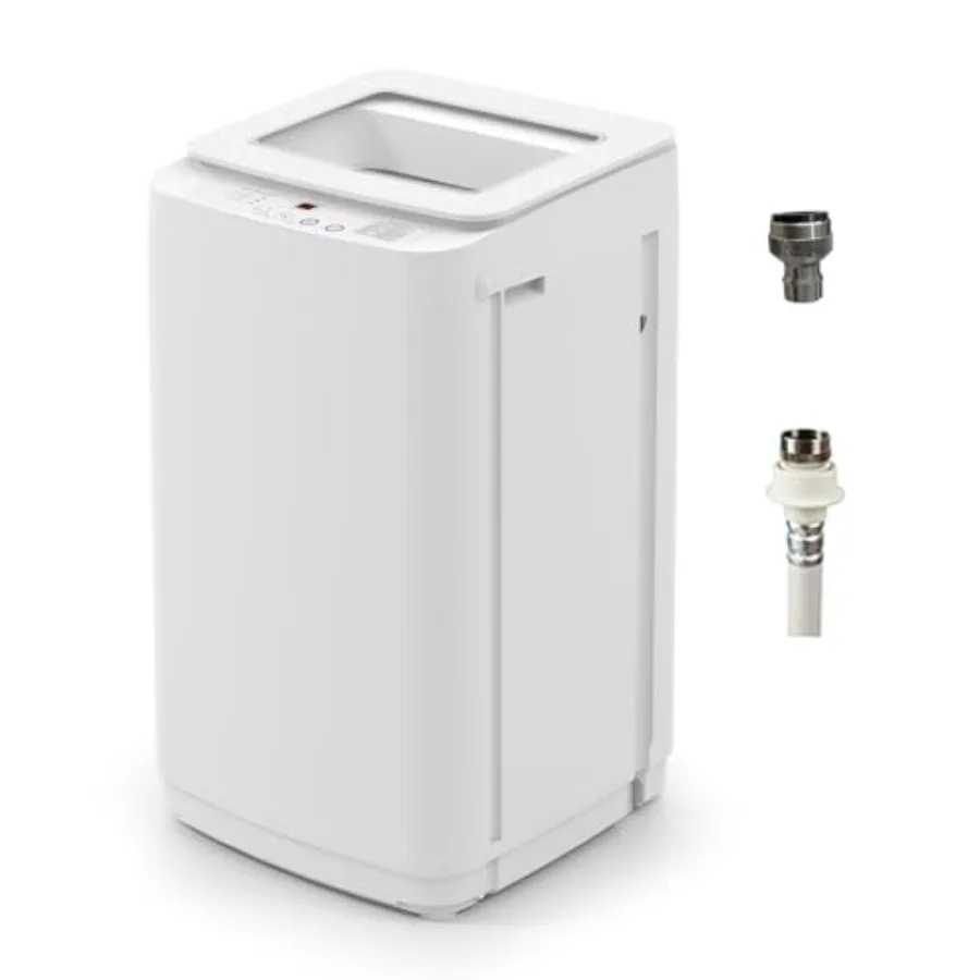 

Портативная стиральная машина на 17 фунтов, полностью автоматическая, с верхней загрузкой, 10 программ стирки, 3 уровня воды, LED-дисплей, компактная, электрическая