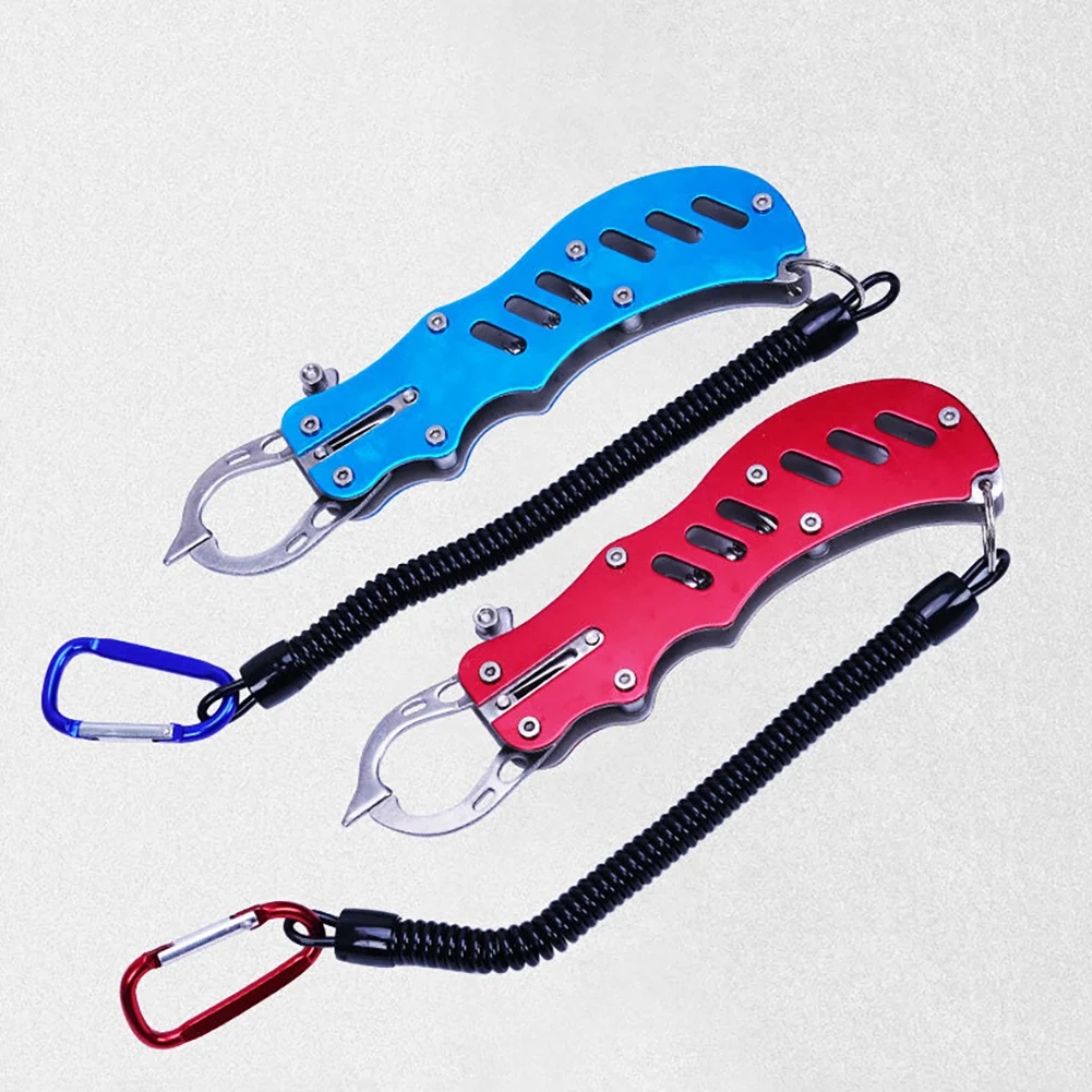 

Fishing Lip Gripper Aluminium Alloy Fishing Grip One-handed Operation Grabber Holder With Lanyard For Outdoor Fishing