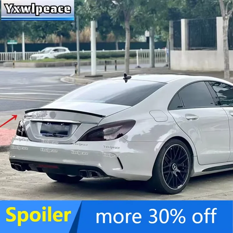 

AMG Style ABS black and Carbon Look Rear Trunk Lip Spoiler Wing For Mercedes CLS Class W218 2011 2012 2013 2014 2015 2016 2017