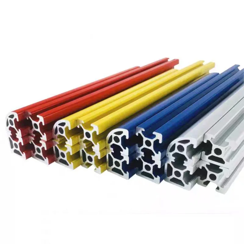4PCS EU Standard 2020N1 2020N2 2020R 2020 T-Slot Colored Aluminum Profile Used for 3D Printers or Assembly Line Frameworks 20X20