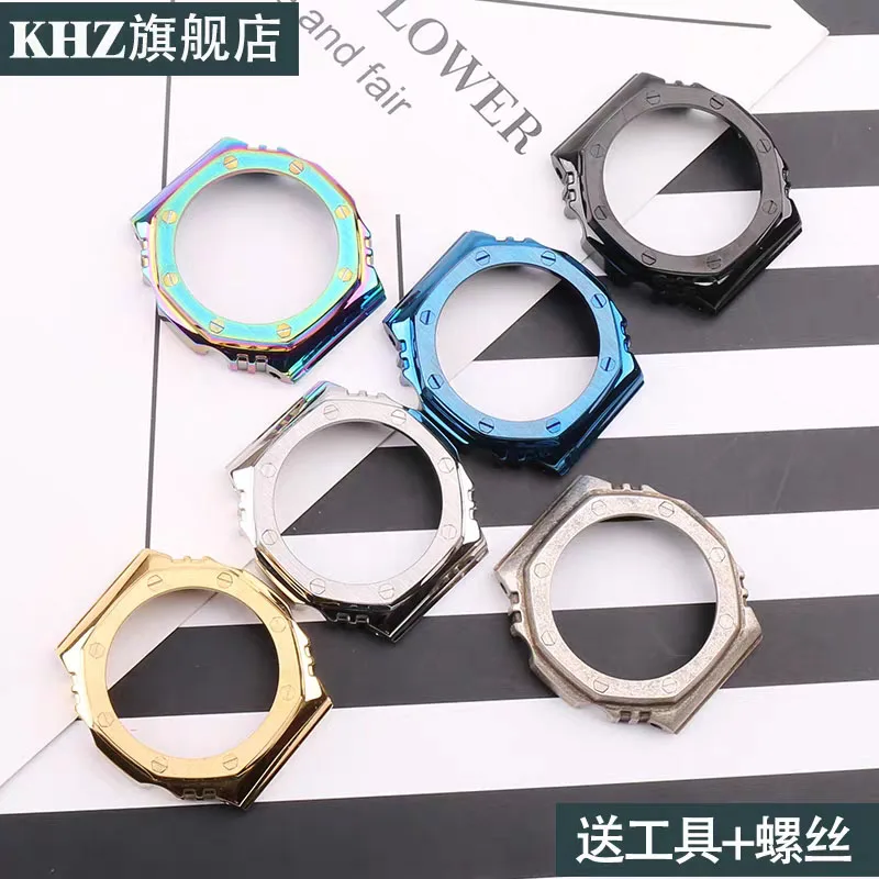 

Men's stainless steel metal watch case accessories for Casio GA-2100 2110 GA-B2100 watch band women's sport waterproof wristband