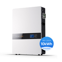 SunArk Powerwall Lithium Ion Battery Pack 48V 51.2V 100Ah 200Ah 10Kwh Wall Mounted Solar Storage Lifepo4 Batteries With BMS