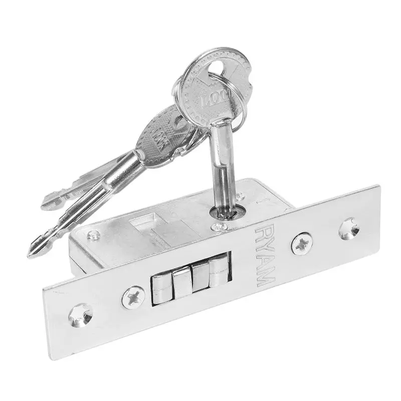 AT02-3X Invisible/Door Lock, Sliding Door Hook Lock, Alloy Lock Body, Frame Glass Door, Sturdy, Durable, Door Hardware