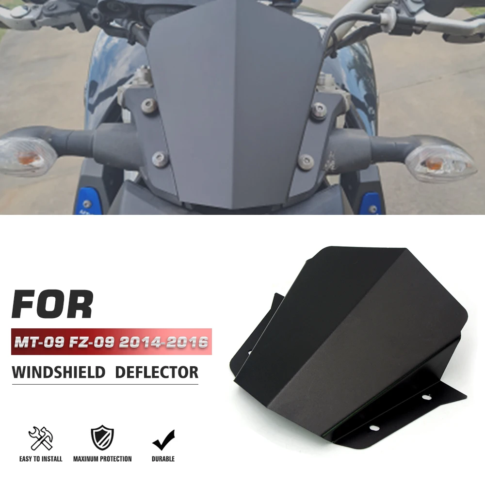 

Дефлекторы переднего ветрового стекла для мотоциклов YAMAHA MT-09 MT 09 FZ-09 FZ 09 2014 2015 2016 MT09 FZ09, аксессуары