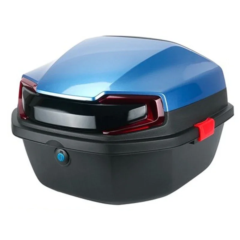 

Electric Vehicles Rear Box Large Capacity Smooth Surface Color Blocking for Motorcycle Electromobile Blue