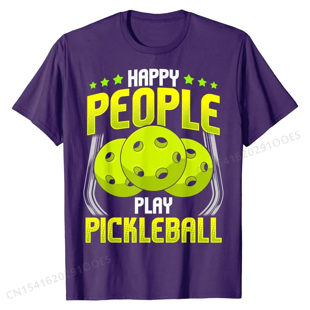 Happy People Play Pickleball Funny Quotes Men Women T-Shirt Unique T Shirts for Men Cotton Tops T Shirt Design New