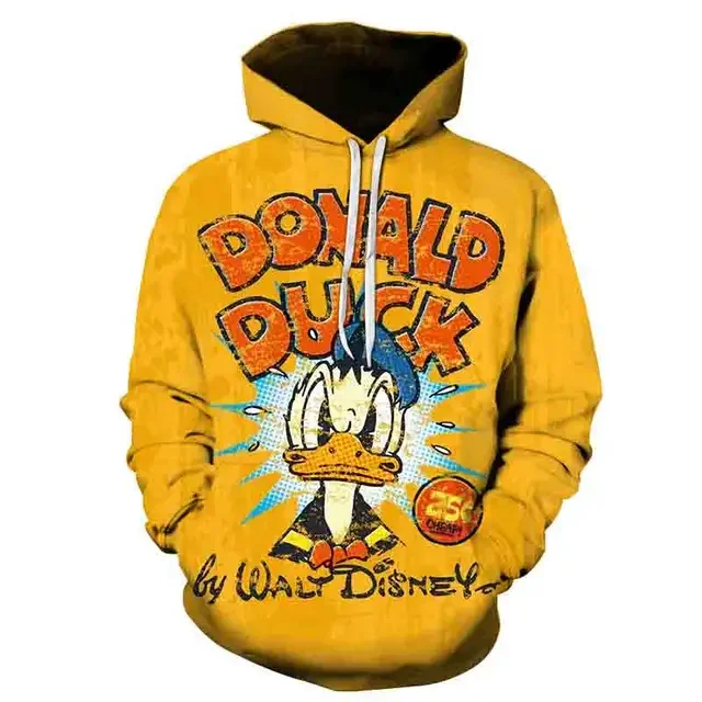 

Fashion 3D Disney Donald Duck Men Women Hoodie Kid Casual Streetwear Long Sleeves Sweatshirt Boy Girl Autumn Tops Coat Pullover