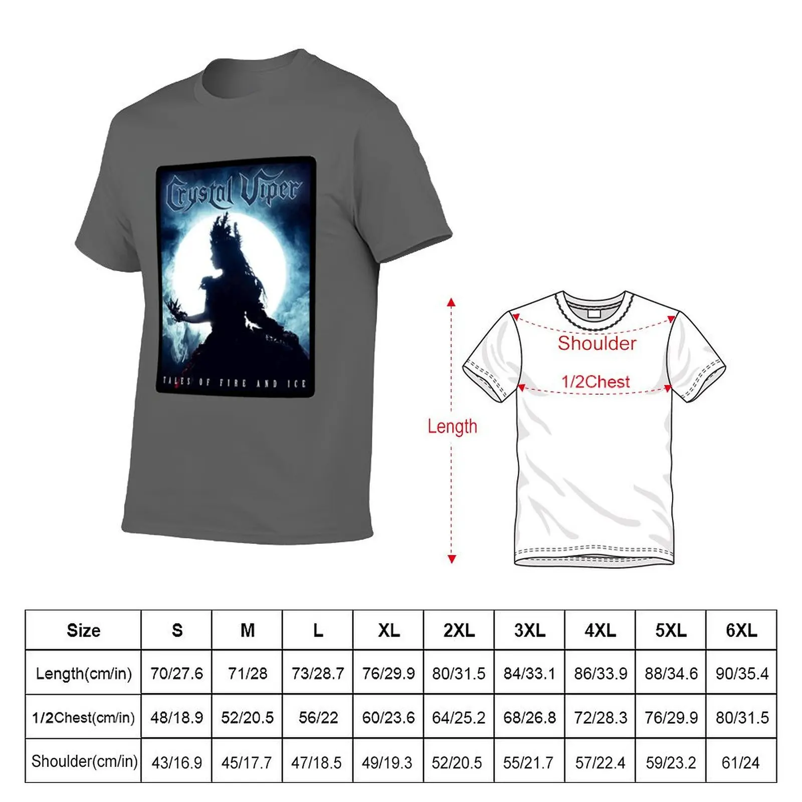 CRYSTAL VIPER MUSIC ARTWORK Sticker T-Shirt t shirt man cotton t shirt man plain man t shirt cotton T-Shirt