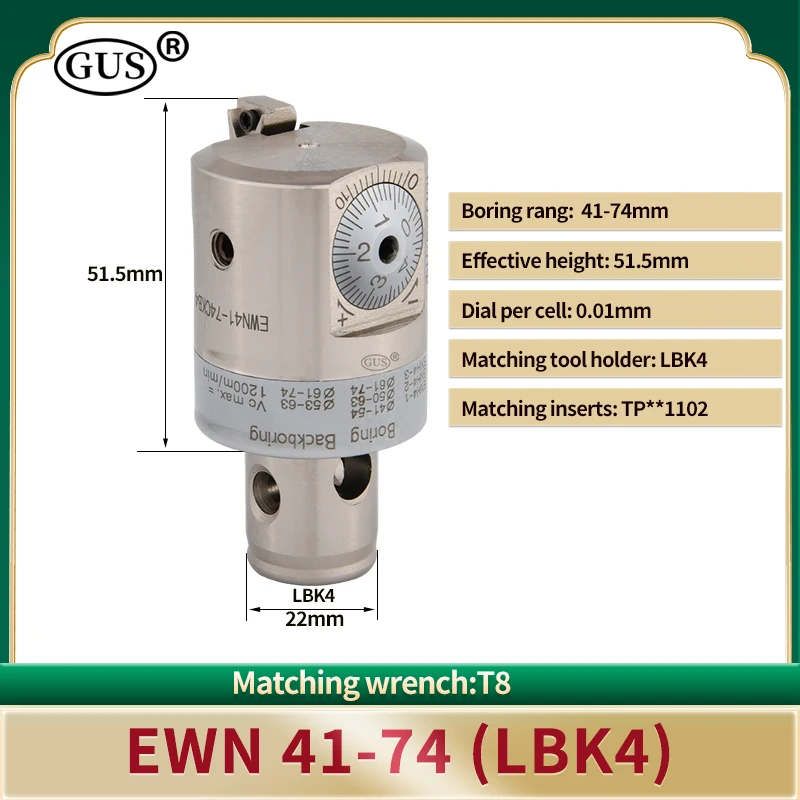 رؤوس مملة دقيقة EWN EWN20-36 EWN25-47 EWN32-60 EWN41-74 EWN53-95 CKB1- 5 LBK 1-5 شريط تخريم قابل للتعديل حجم التجويف