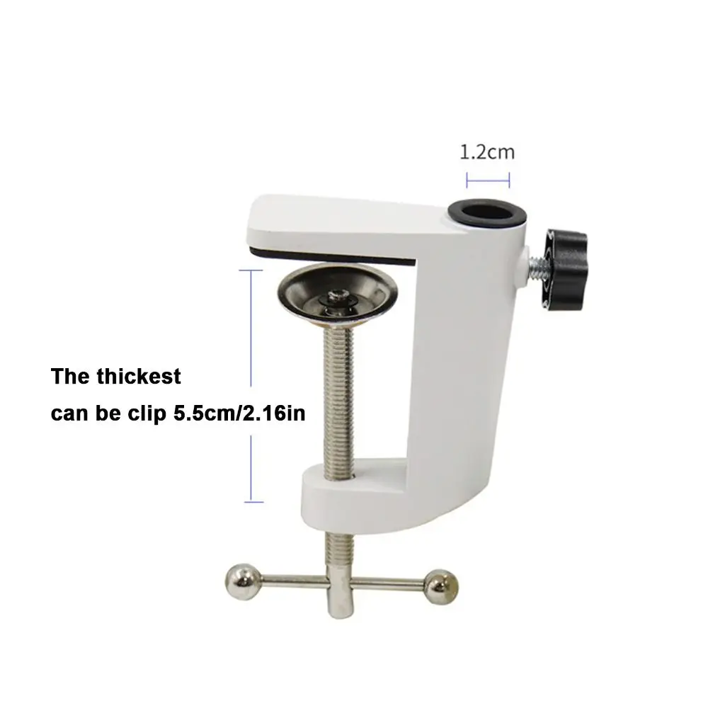 Imagem -06 - Universal c Forma Tabela Montagem Braçadeira Metal Microfone Stand Preto Branco