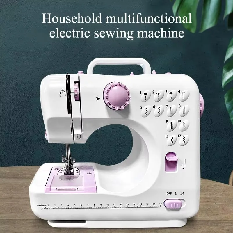 Mini Portable Household Sewing Machine Fully Automatic Multifunctional Desktop Electric Sewing Machine ABS And Metal Materials