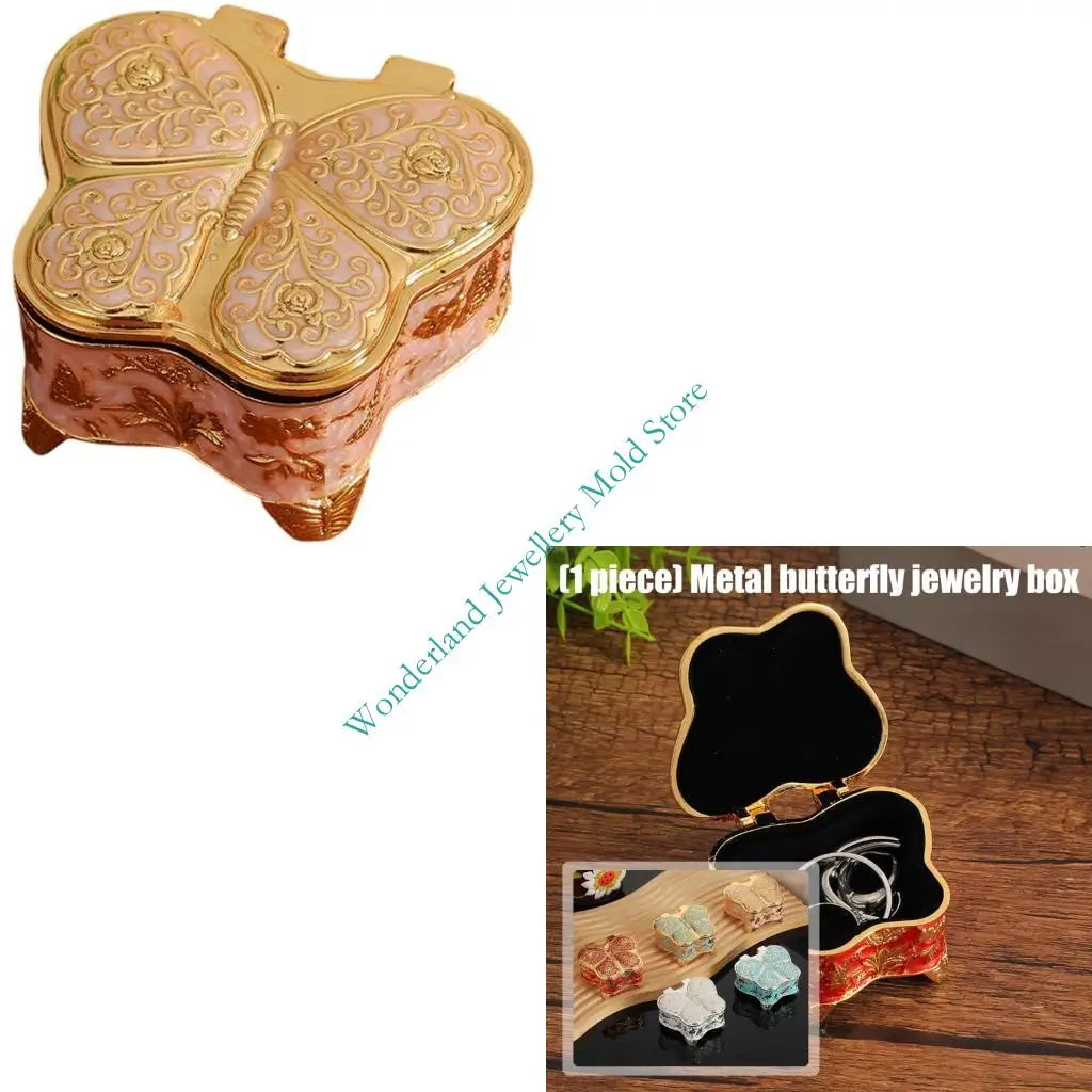 

H7EB Metal Jewelry Organizers Portable Design with Butterfly Space Saving