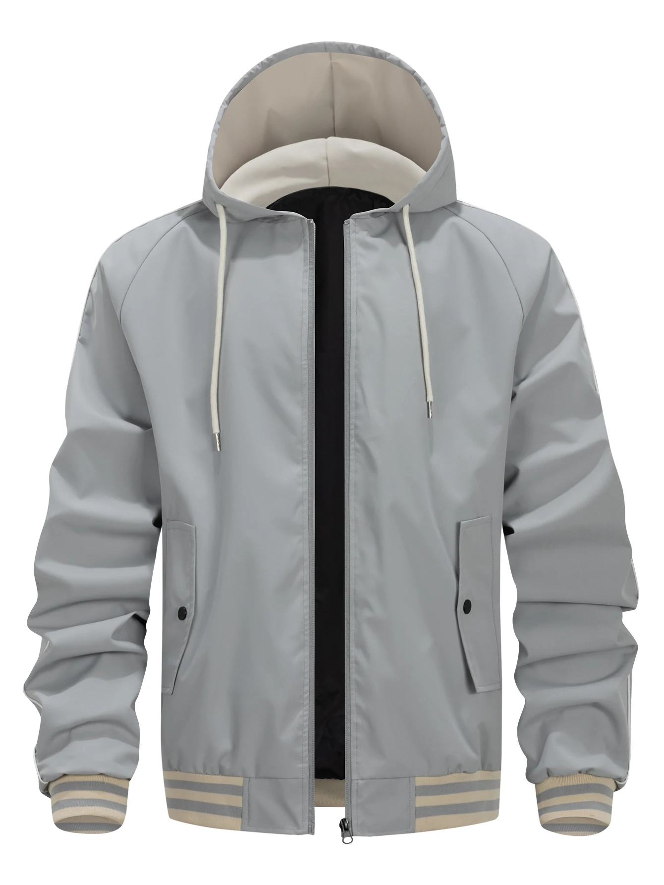 

Свободная мужская верхняя одежда, пальто, верхняя одежда, мужские куртки европейского размера, осенне-зимняя ветровка, однотонная модная повседневная куртка с капюшоном