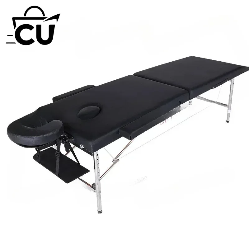 Stainless steel folding massage bed physiotherapy bed folding beauty bed portable Chinese medicine physiotherapy spa massage