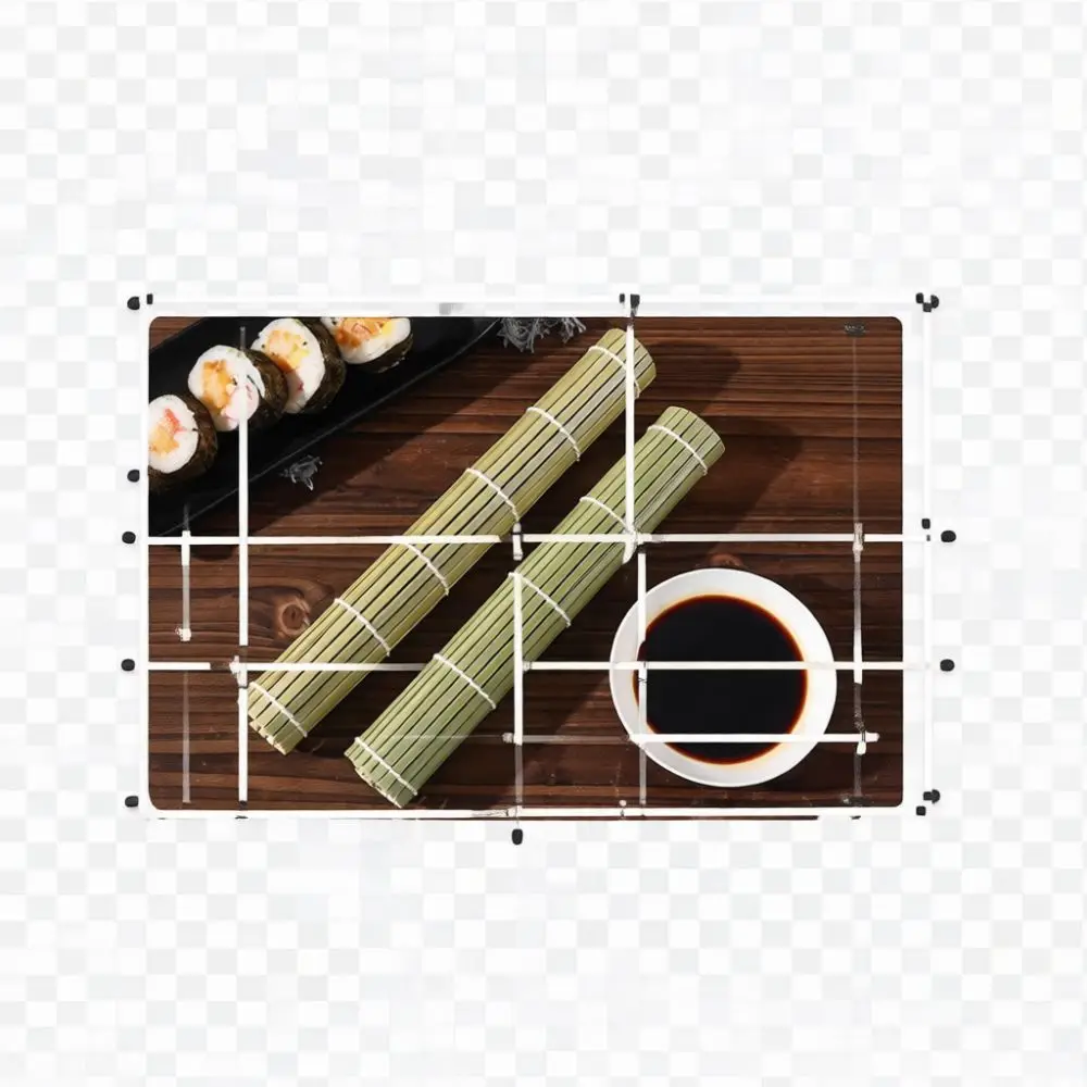 Home Kitchen Sushi Rolling Mat Bamboo Material Non Stick Pad Design For Seamless Sushi Creation And Seaweed Wraps Prep