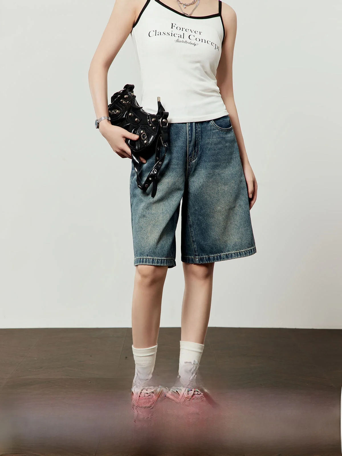 

Женские летние новые джинсы с высокой талией, свободные, прямые, синие, повседневные, в стиле «коммьютер», широкие брюки-палаццо