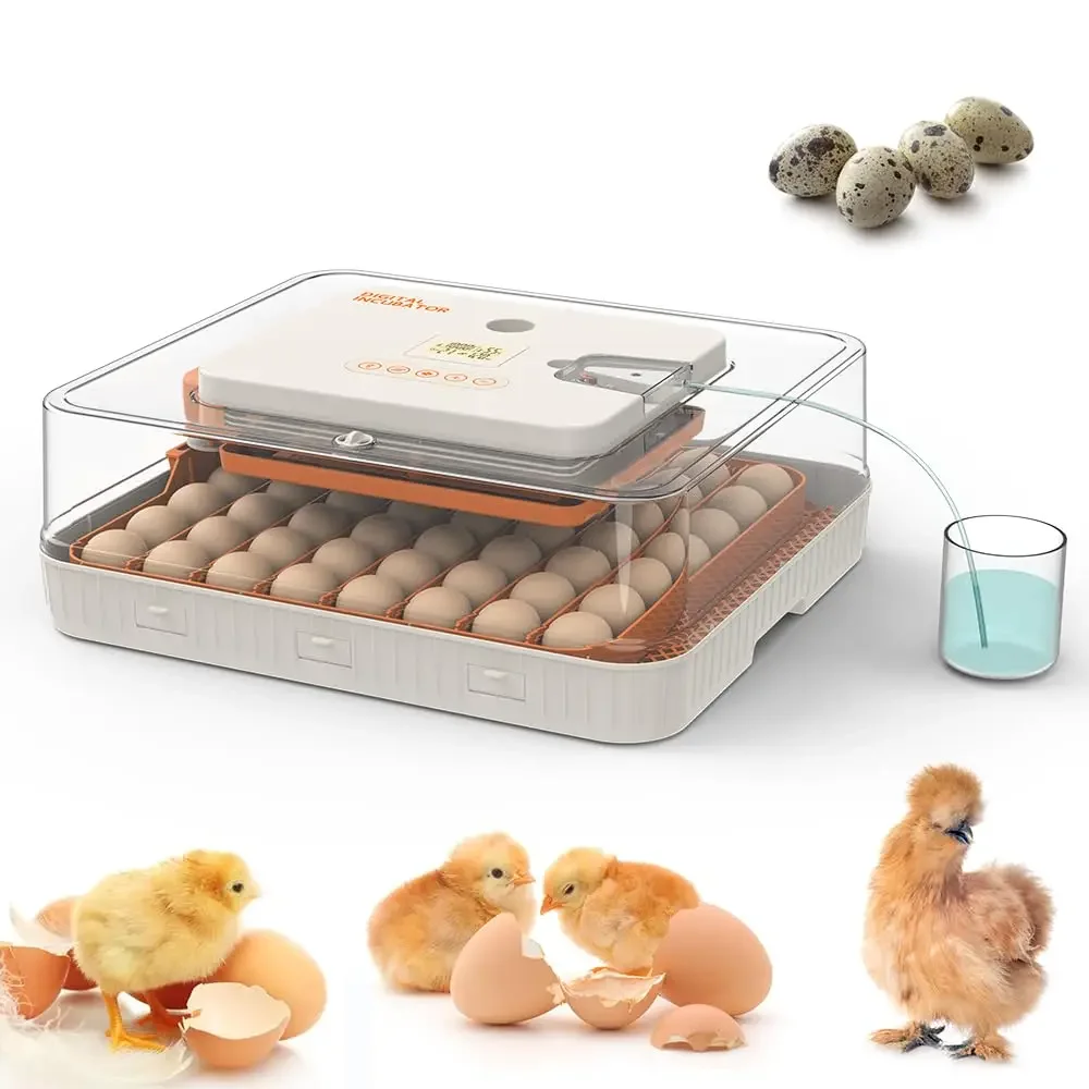 HOWOOlUA 56 Egg Incubator for Hatching Eggs with Auto Turn, Temp & Humidity Control, Built-in Candler Large Capacity Egg Incubat