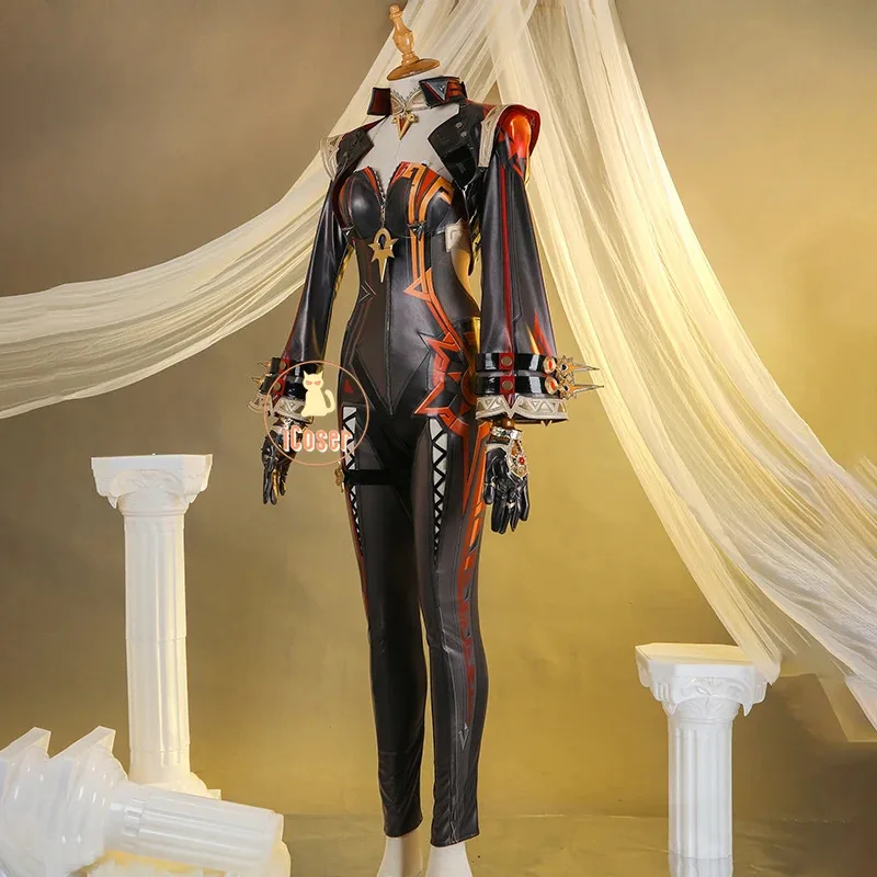 Mavuika 코스프레 의상 가발 Genshin Impact 유니폼 귀걸이 선글라스 반지 Pyro Archon Natlan God of War 할로윈 여성 소품