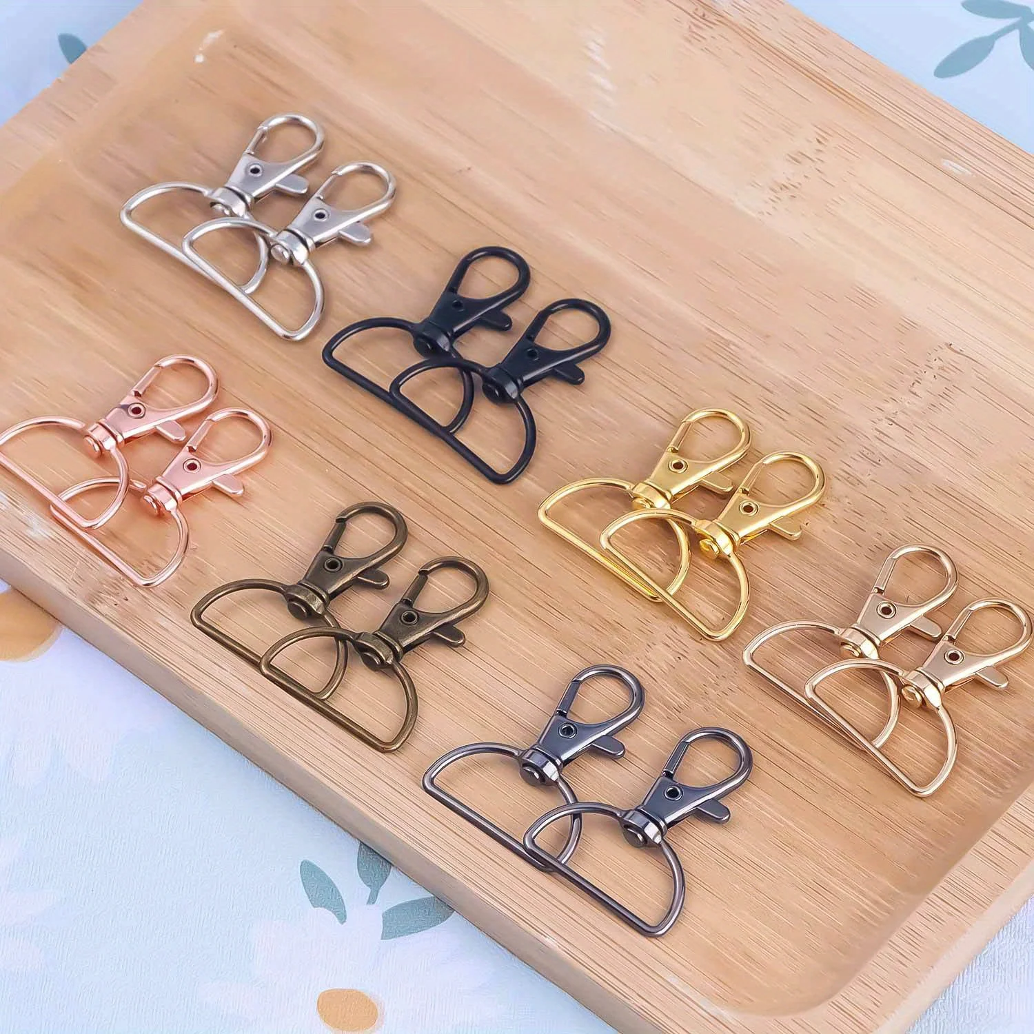 10PcsSwivel Clasp Hooks, Key Chain Clip Hooks, Lanyard Snap Hook for Keychain Making, Purse Hardware, Lanyard Making, DIY Craft