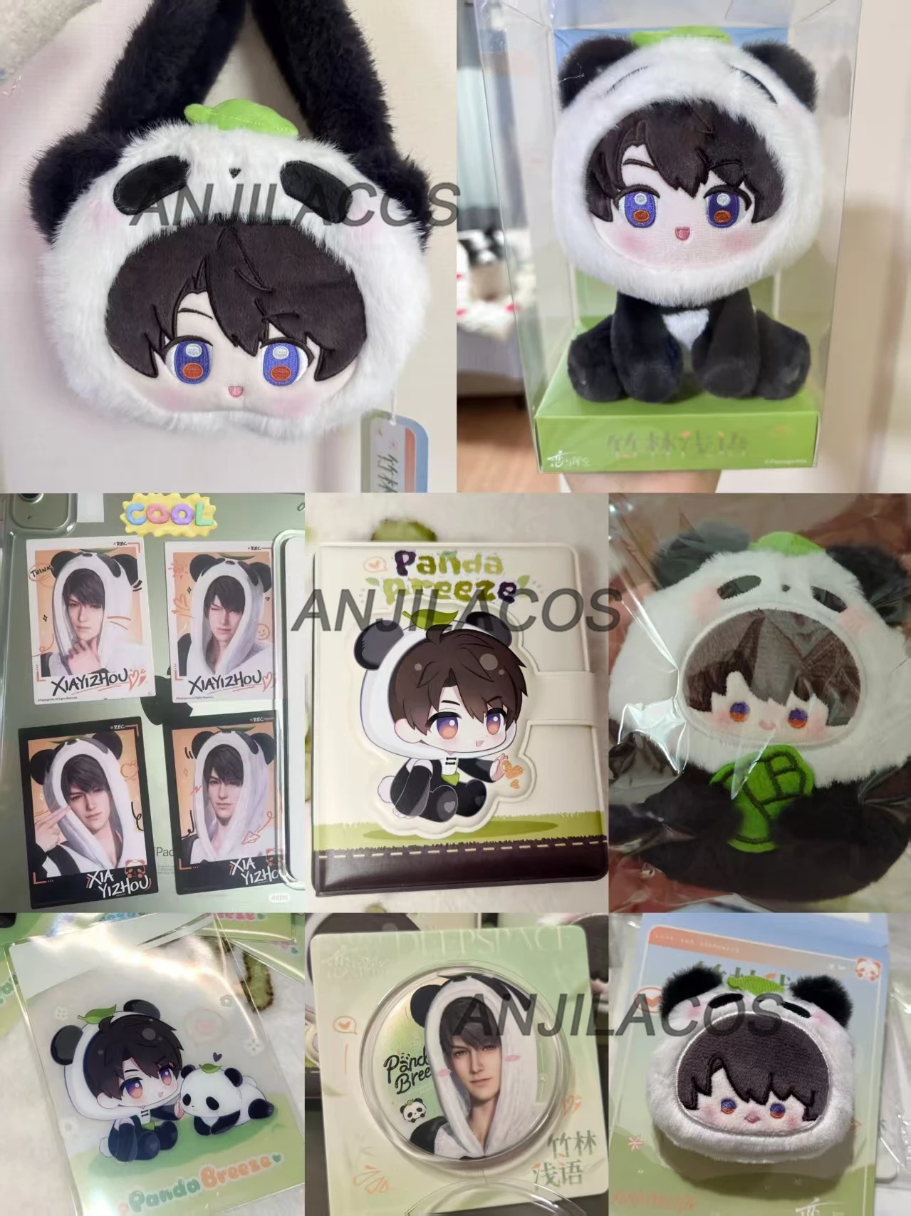 

Official in Stock Love and Deepspace Panda Breeze Caleb Tin Badge Transparent Card Polaroid Photo Album Plush Pendant Plush Bag