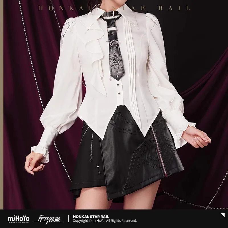 

[Genuine] 2024 miHoYo Game Honkai Star Rail Kafka Cosplay Costume Leather Sexy Half Skirt Anime Anime Short Skirt Halloween Gift