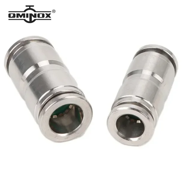 SS304 Pneumatic Air Hose Fitting PU metal quick release fittings 4 6 8 10 12 14 16mm PU plug-in Pneumatic Hose Fitting