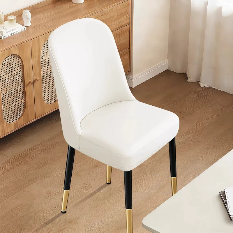 Waterproof PU Leather Chair Cover Curved Elastic All Inclusive Dining Chair Slipcover Stain Resistant Wash-free Protector