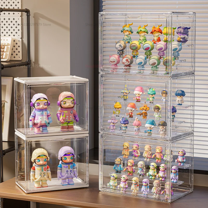 NEW Display Rack Transparent Ladder Handmade Anime Car Model Storage Box Jewelry Organizer for Blind Box Collection