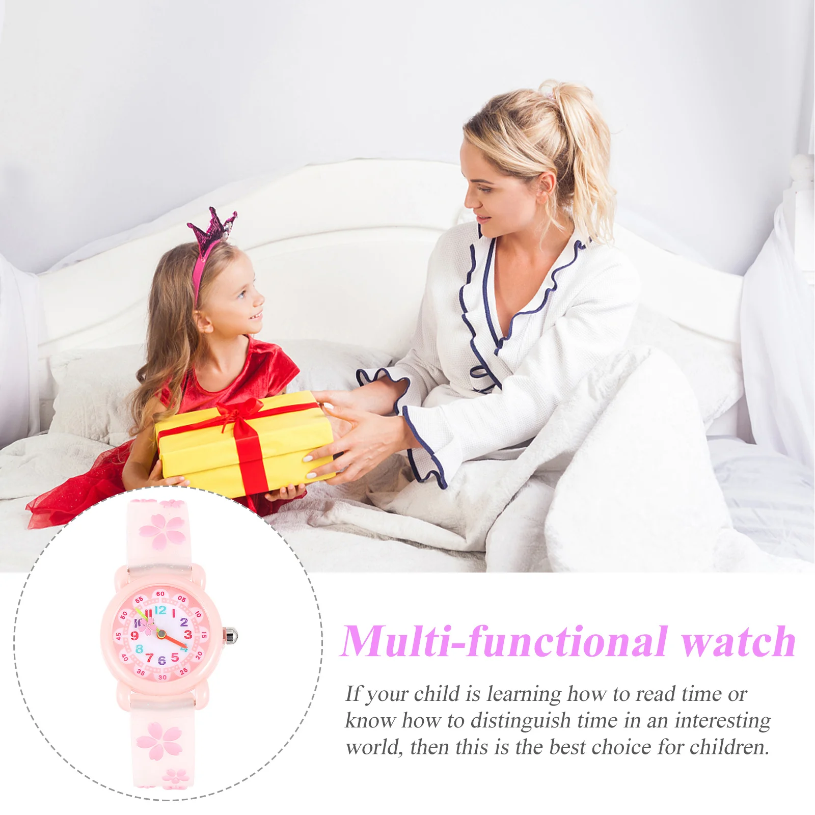 1Pcs Waterproof Cartoon Watch Wristwatch Lovely Design Easy Reading Time Teaching Cartoon Watch