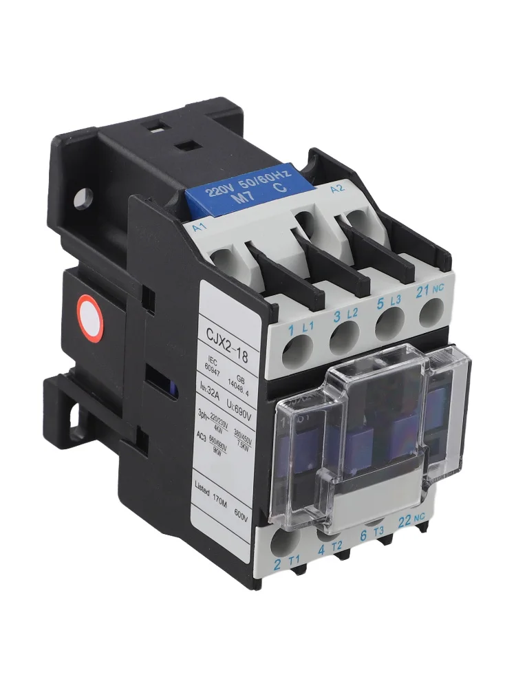 AC Contactor 220V-240V 60Hz 600 Times/hour CJX2-1801 Electrical Appliance For Distribution Industrial Sensitive