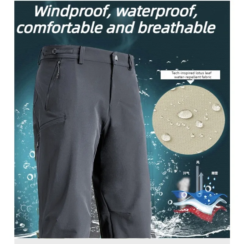 Pantalones 5 en 1 para Hombre - Pantalones de Senderismo Impermeables y Resistentes al Aceite de Fábrica OEM Profesional, para Todo Clima, desde la Ciudad hasta la Cima