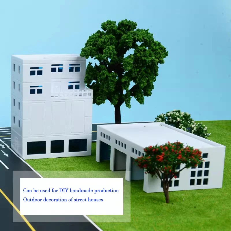 Modele dioramy budynków miejskich w skali 1/150 N do modelarstwa kolejowego, krajobraz uliczny, architektura, materiały budowlane