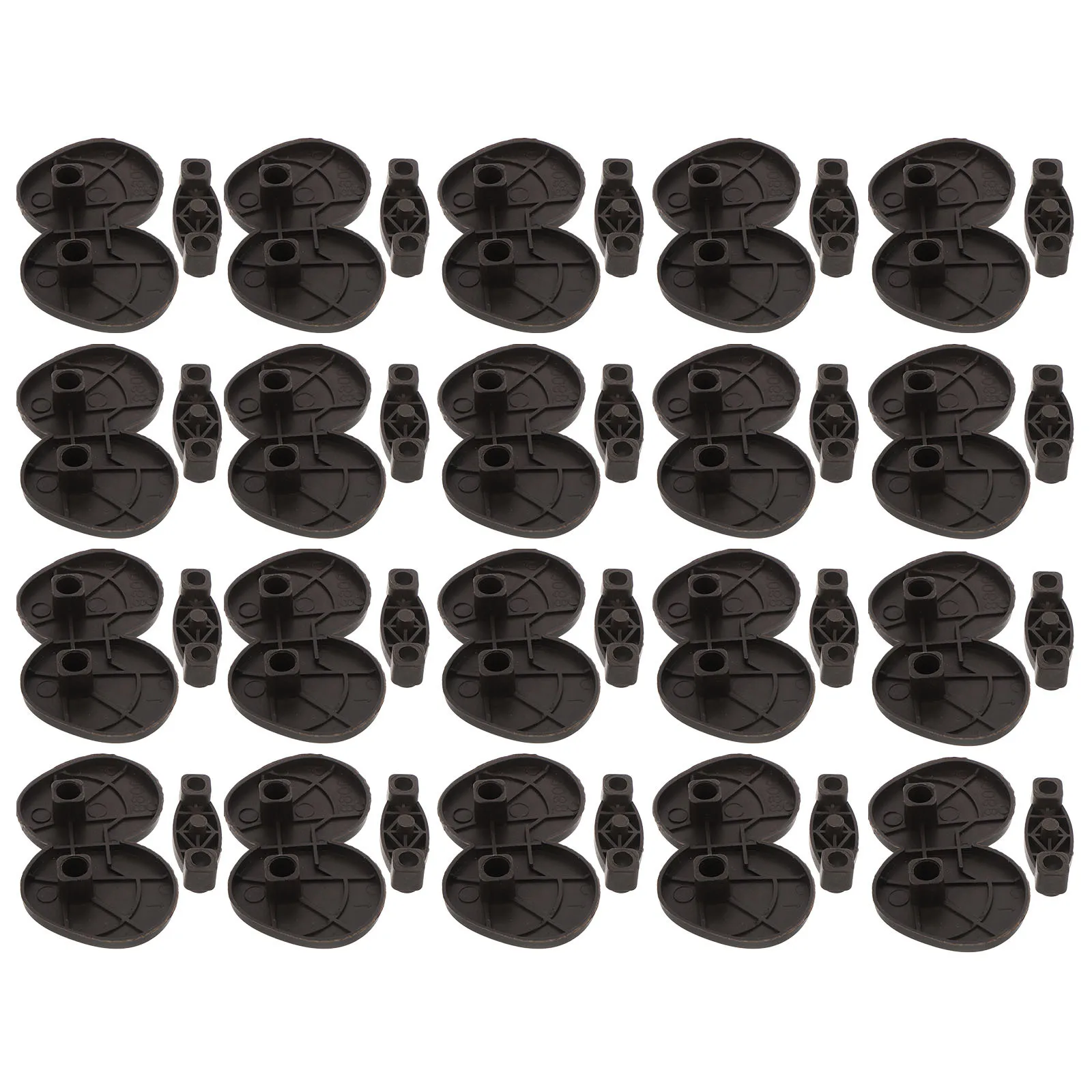 20 pezzi di plastica per suole parti di scarpe in miniatura per riparazione Bjd fai da te fondo del piede incompiuto accessori per set da gioco per bambini