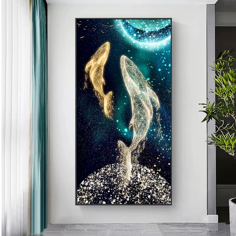 Killer Whale inspirujące diamentowe malowanie Cross zestaw do szycia diamentowe hafty 2023 nowa mozaikowa Art zdjęcia ze strasu Decor