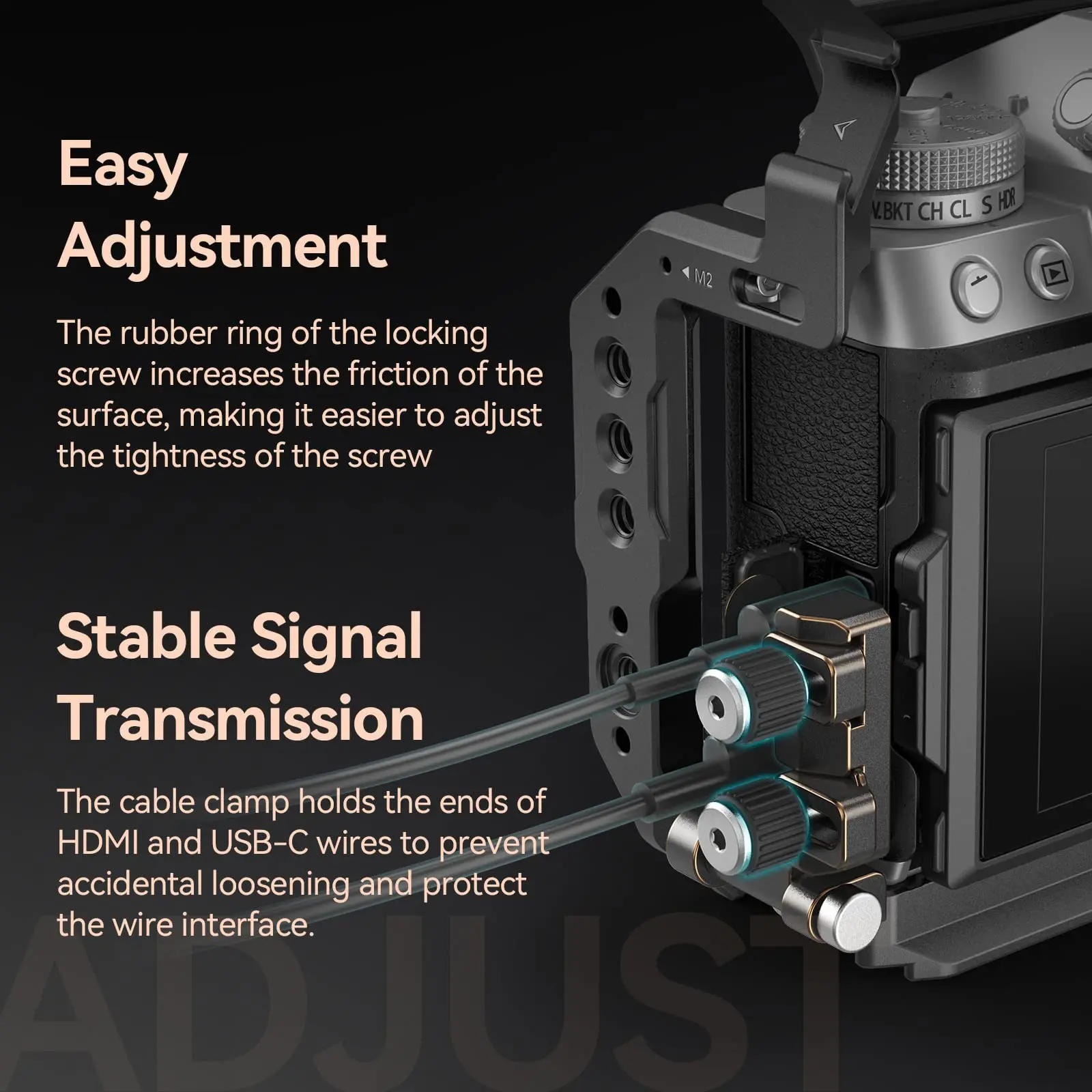 SmallRig X-T5 Cable Clamp for HDMI & USB-C for FUJIFILM X-T5 Cage 3870/4135  -4147