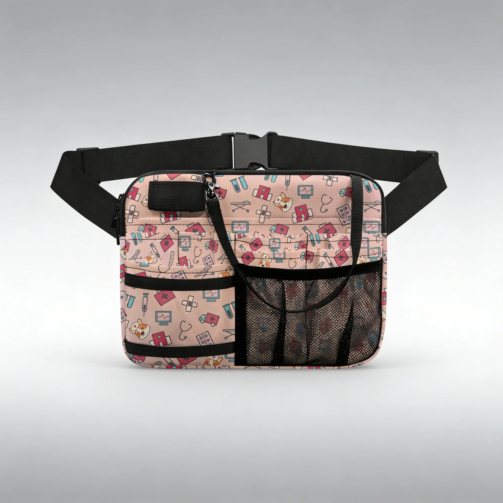 

Симпатичная поясная сумка с принтом для ветеринаров, многофункциональная сумка-органайзер для ветеринаров, ветеринарных техников и любителей животных, регулируемая поясная сумка с несколькими отделениями