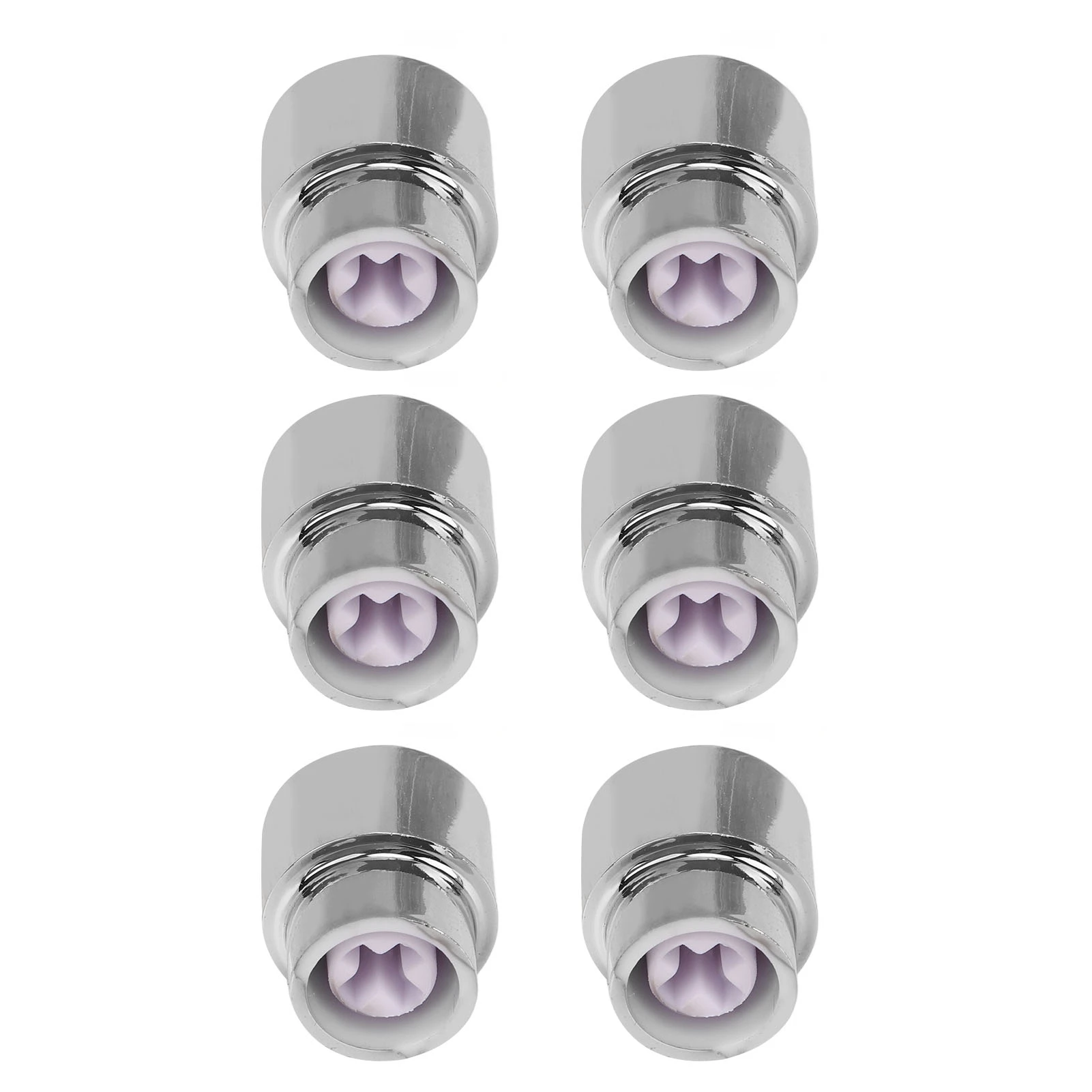 6PCS Guitar Barrel Switch Tip 5 Way Round Retro Plastic Silver Electric Guitar Pickup Switch Knob