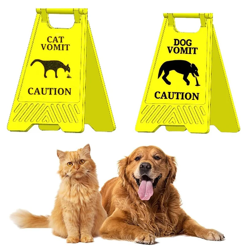 Creative Prank With Vomiting Signs For Cats And Dogs, Interesting Animal Vomiting Warning Signs, Desktop Decoration Gifts