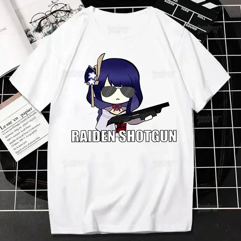 Nostalgia Game Genshin Impact Printed Women's T-shirt Short Sleeve Female Harajuku Summer Cute Streetwear Y2k Tops Hot Sale